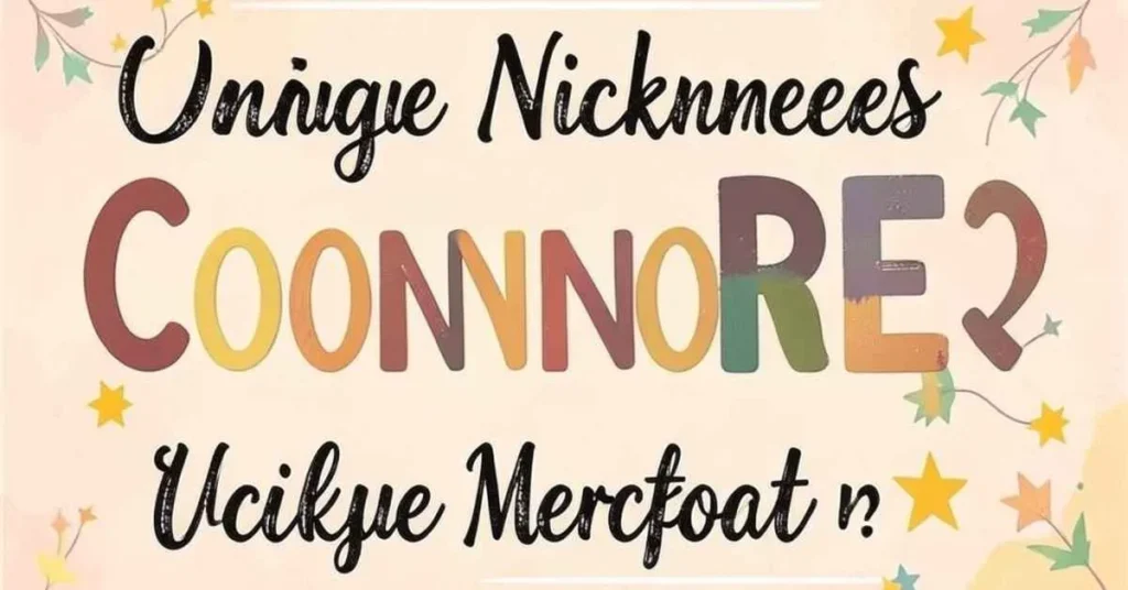 Unique Nicknames for Connor 