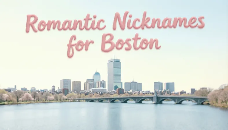 Romantic Nicknames for Boston 