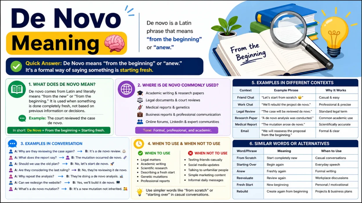De Novo Meaning